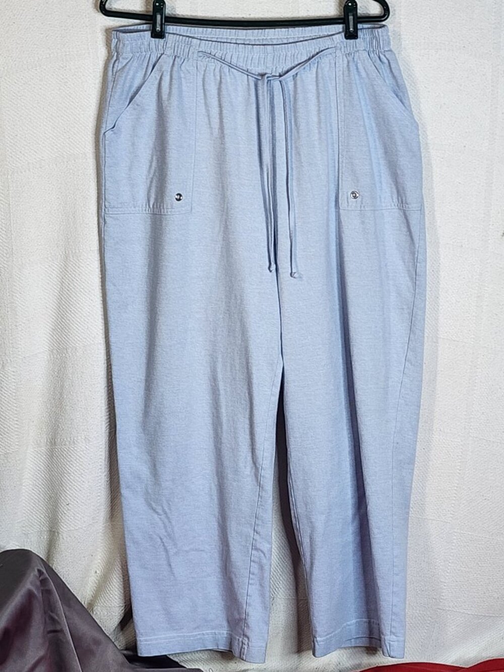 Cathy Daniels Blue Drawstring Two Front Pocket Cotton Poly Comfort Pants Size XL